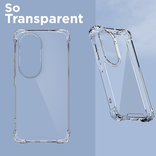 Image of Outlouders Back Cover for Vivo T4R 5G / iQoo Z10R 5G / Vivo V50 5G / V50e 5G Clear Transparent PC + TPU Bumper Case with Raised Edges for Shockproof Protection(Transparent)