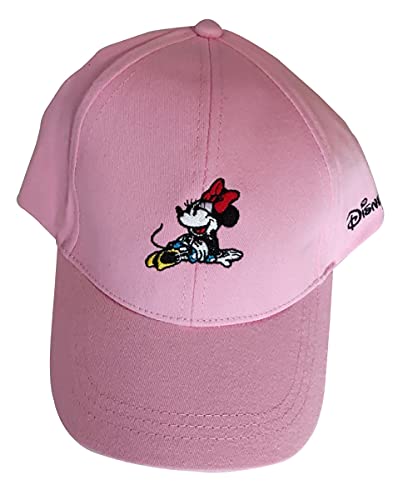Minnie Maus Disney - Gorra de béisbol para niños, niñas y niños, 100% algodón, color azul o rosa, Rosa., 54 cm Cover