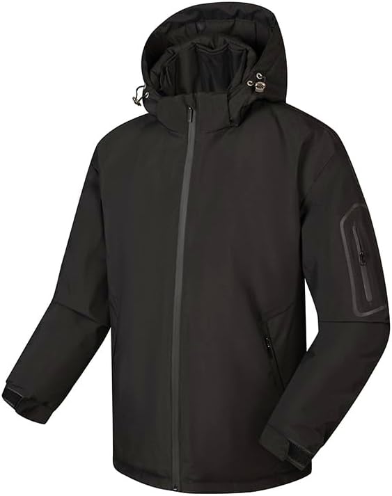 Men'S Waterproof Ski Jacket Warm Winter Snow Coat Mountain Windbreaker Hooded Raincoat Jacket