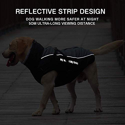 Dog Jacket With Harness & Furry Collar - Winter Coat For Dogs Extra Warm Waterproof Windproof Pet Jacket For Hiking Camping With Reflective Cold Weather Dog Coats For Large Dogs To Medium Dogs #TOP6