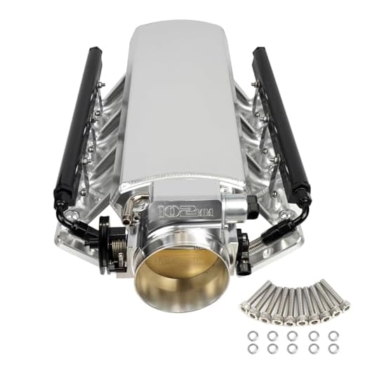 Htostar Racing For LS Intake Manifold Compatible with LS1 LS2 LS6 of cathedral port heads with Drive by Cable Throttle Body Compatible with Chevy Cadillac Pontiac Aluminum (102mm)