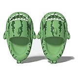 Zureto Shark Cloud Slides, Cute Cartoon Shark Slippers Indoor Outdoor Slippers for Women Men (Watermelon Shark, numeric_10)