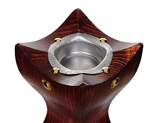 Image of Wooden Incense Burner and dhoop dani /Dhoop Dani Incense Burner Kapoor dani Stand Kapoor Vaporizer Kapoor dani
