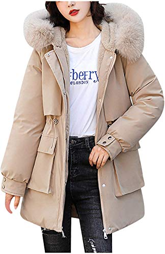 Preisvergleich Produktbild QIBIN Lässige Winterjacke, Damenmode, warm, lässig, lange Ärmel, Pullover, schmale Overcoat, Staubsaugerteile (Farbe: Grün, Größe: X-Large)
