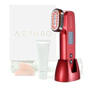 Microcurrent Facial Device，6 in 1 Multifunction Radio Frequency Skin Tightening Machine, with Red Light Therapy for Instant Face Lift, Anti-Aging Skin Care Massager with Ice Cooling, Red