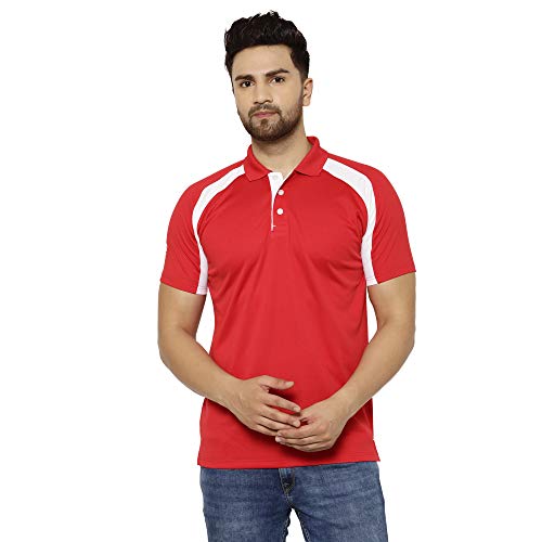 Image of EPPE Men's Polo Neck Solid Slim Fit Activewear Half Sleeve Dryfit Micro Polyester Sportswear | Casual wear T-Shirt