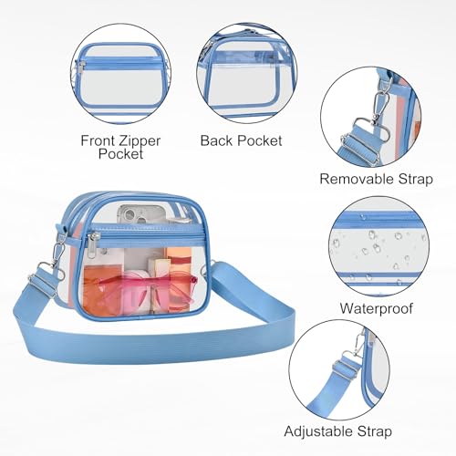 Image of USPECLARE Clear Bag for Stadium Events Clear Sports Fan Handbags Purses