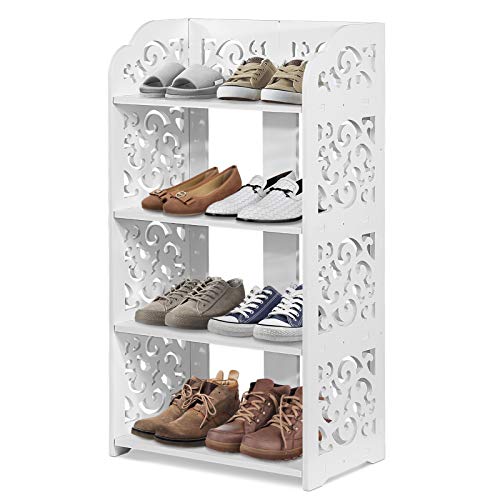 Soulong 3/4/5-warstwowa szafka na buty stojak na buty stojak w stylu barokowym biały