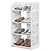 Stojak na buty, 4 poziomy szafka na buty stojak do przechowywania organizer łazienkowy półka wolnostojący stojak na buty szafka ekspozycyjna mały nowoczesny regał na książki do korytarza wejścia, biały, 40 x 23 x 71 cm
