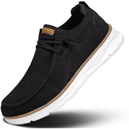 Mens Slip-on Loafers Comfortable Boat Shoes Casual Walking Sneakers Mesh Business Oxfords Work Lightweight Soft Sole
