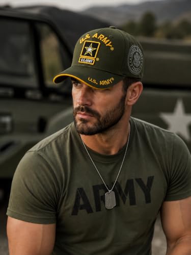 Image of US Army Veteran Hat for Men - Officially Licensed Military Baseball Cap, Gift for Veterans