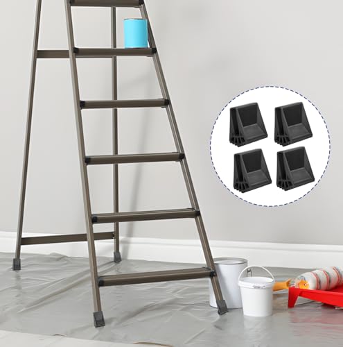 Rutschfeste Gummifüße Für Leitern DGMI 4 Stück 50 x 20 MM Leiter Fußkappen Ersatz,Rutschfeste Holzleiter Schutzkappen,Trittleiter Füße Ersatz Gummifüße Für Heim Arbeiter Klappleiter(Schwarz)
