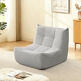 Hmluxury Canapé chenille Togo - Fauteuil de sol sans bras - Fauteuil d'appoint - Style Togo - Avec mousse à mémoire de forme - Canapé de sol confortable pour salon, chambre à coucher, jeux et bureau