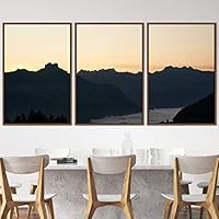 3 Piece Framed Canvas Wall Art Lake Landscape Canvas Prints Home Artwork Decoration for Living Room,Bedroom - 16