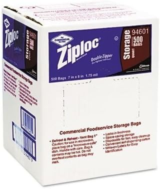 7" x 8" Double Zipper Food Bags in Clear