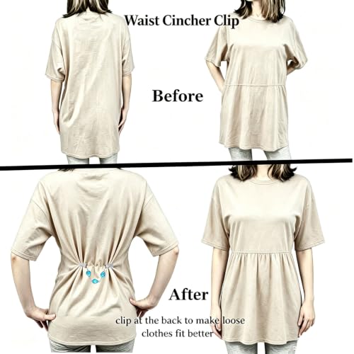 Image of Pearl Sweater Clips Chain Cardigan Dress Top Waist Cinch Clip