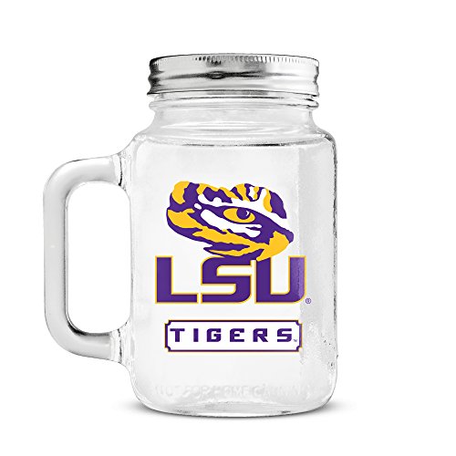 NCAA Louisiana State Tigers 20oz Glass Mason Jar