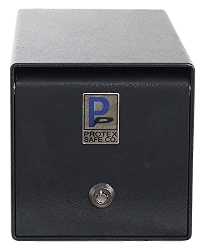 Protex Drop Box Safe (SDB-101) - Preto, para dinheiro, cheques e envelopes, defletor com dentes de s