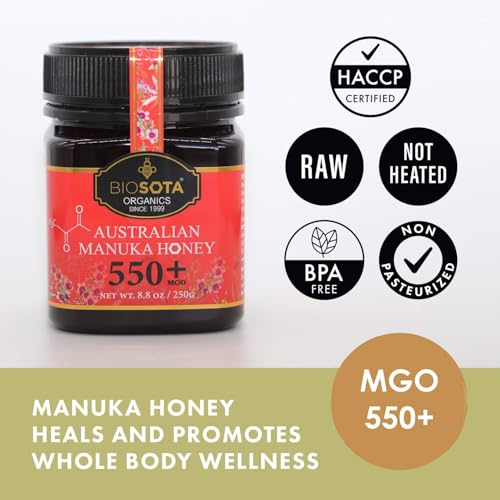 Miel Manuka Orgánica Biosota MGO 550+ 8.8 oz miniatura 2