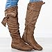 Luckycat Botas Mujeres Invierno Zapato Plano Redondo Dedo del pie Espesor cuñas...