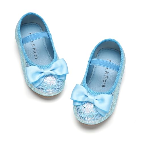 Image of Felix & Flora Toddler Flower Girl Dress Shoes - Girl Ballet Flats Party School Shoes Wedding