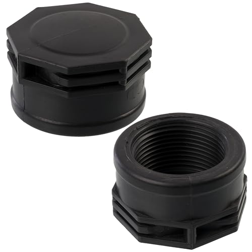 AERZETIX - AERZETIX - C75027 - Lot de 2 bouchons femelles 1 1/4" à visser pour tuyau d'arrosage système gouttant - Pression max 10 bar - en polyéthylène - raccord de circuit irrigation