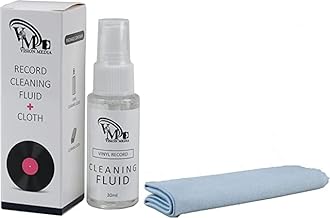 Professional LP Record Cleaner Solution : Antistatic Vinyl Record Restoration & Cleaning Kit, Supersoft Microcloth, Crystal Clear Sound. By Vision Media®