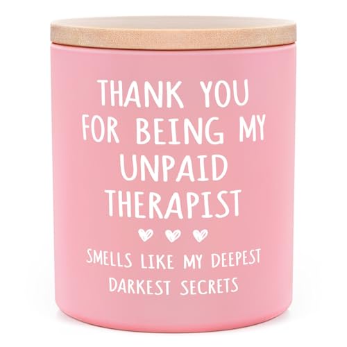 IDELTIME Friendship Gifts for Women Funny Unpaid Therapist Candle 10Oz