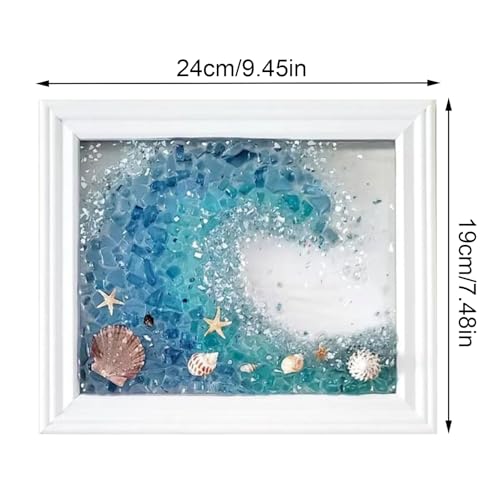 Verre de mer d'amitié cadre d'art blanc à suspendre - 5
