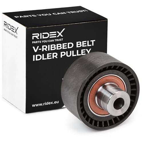 RIDEX 312D0053 Galet enrouleur de courroie d'accessoire avec cache Compatible avec FORD Fiesta Mk6 3/5 portes JA8, JR8
