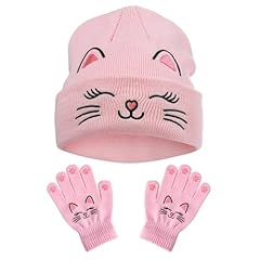 Cat Embroidered Pink Set