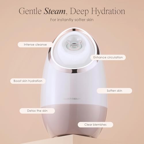 Sensa | Nano Ionic Facial Steamer by Project E Beauty | Deep Pore Cleansing | Warm Mist Sprayer | Detoxify & Clarify Complexion | Moisturize & Hydrate | Home Face Sauna | with 3 Essential Oil Baskets - Thumbnail 2