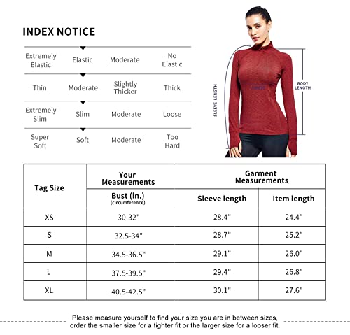 Zengjo Womens Quarter Zip Pullover Athletic Running Long Sleeve Shirt With Thumb Holes(Hot Pink,M) #TOP4