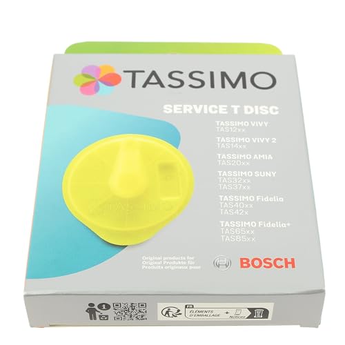 Disque Nettoyage T-Disc Jaune Tassimo 17001490 - Service Détartrage Compatible Machine Café