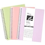 Annecy 3 Pack Dotted Journal Spiral Notebook - A5 Bullet Journals with 120gsm Thick Dot Grid Paper (