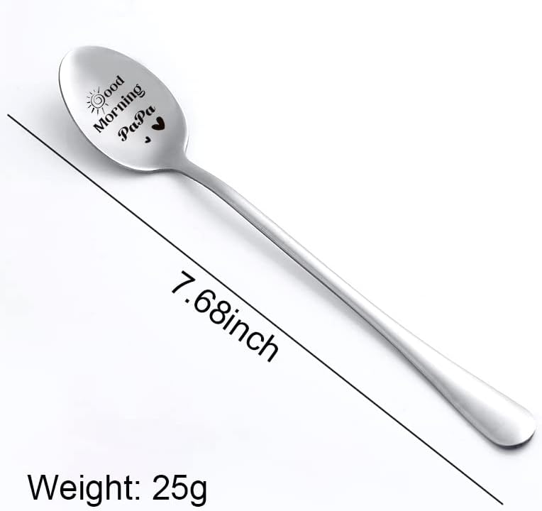 Miniatura 2 de Regalos para papá de nietos, nietos, nietos, buenos días, papa, cuchara grabada, regalo de cumpleaños, día del padre, regalo para abuelo, papá,