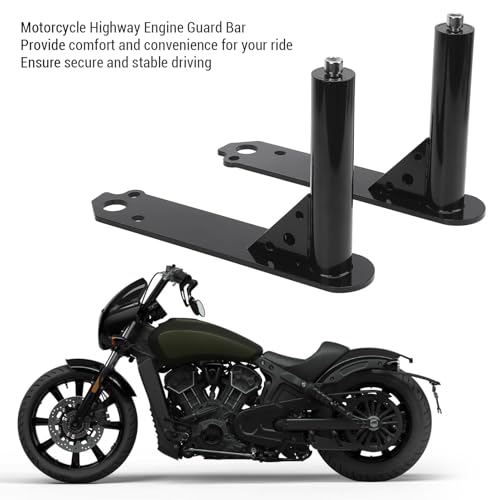 Itonash Record de Pied de Pied de la Barre de Crash du Garde du Moteur, Acier Inoxydable pour Le Bobber Indien 2014-2023, Dispositif de Protection Le Style Métallique Assure la – vue 2
