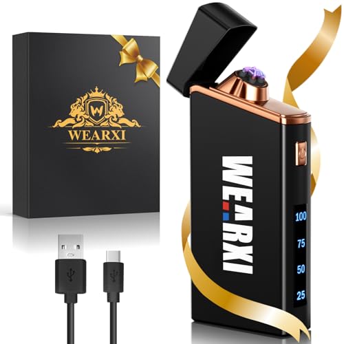 WEARXI Geschenke für Männer, Feuerzeug Elektrisch, Männergeschenke, Geschenke für Papa Geburtstagsgeschenk, Weihnachten Adventskalender Füllung Männer, Camping Gadgets WEARXI Geschenke für Männer, Feuerzeug Elektrisch, Männergeschenke, Geschenke für Papa Geburtstagsgeschenk, Weihnachten Adventskalender Füllung Männer, Camping Gadgets