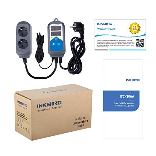Inkbird ITC-306A Thermostat Chauffage WiFi,Regulateur de Temperature Prise Thermostat Aquarium Thermostat avec Double Sonde TPE,2 Relais 220V pour Pompe Aquarium,Poissons,Chauffe Piscine Intérieur - Image 7