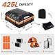 Favoto Dachtasche 425L Faltbarer Dachkoffer wasserdichte Dachbox mit Antirutschmatte Türhaken Verstärkungsgurte für PKW Autos SUVS mit/ohne Gepäckträger Reisen Gepäcktransport Schwarz-Orange