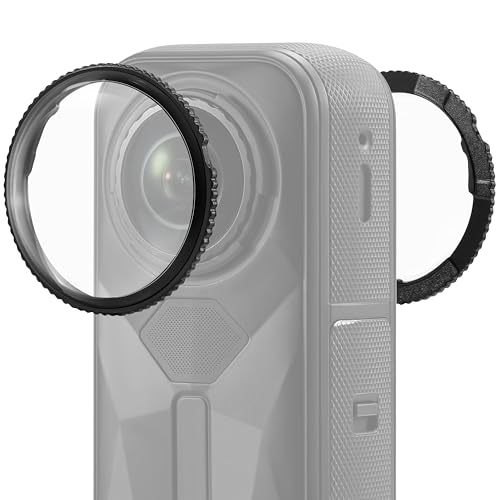 Image of Lens Protector for Insta360 X5, Anti-Reflective Tempered Glass Lens Guard Cover for Insta 360 X5 Accessories, Scratch /Drop /Dust Proof, Wide-Angle Compatible, Twist-Lock Design, 2 pcs