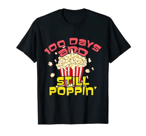 Días de la escuela 100 Día 100 Popping Popcorn Camiseta