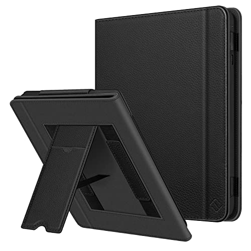 Fintie Hülle kompatibel für Tolino Epos 3 / Kobo Sage eReader 8 Zoll - Kickstand Schutzhülle mit Kartenfach Handschlaufe und Auto Schlaf/Wach Funktion Schwarz