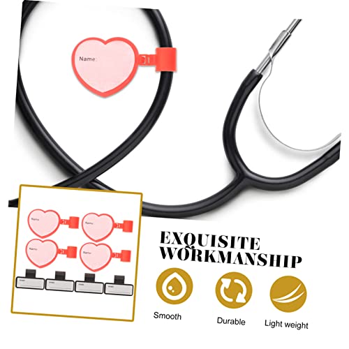 Étiquette identification pour stéthoscope matériel pratique Amosfun clips tubulure