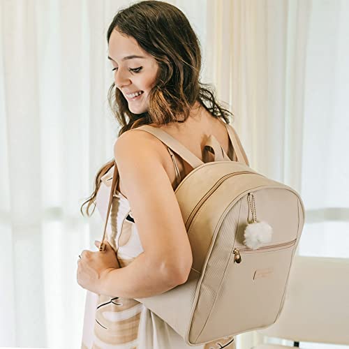 Combo com Bolsa Grande e Mochila Pirulitando Nascer Marfim