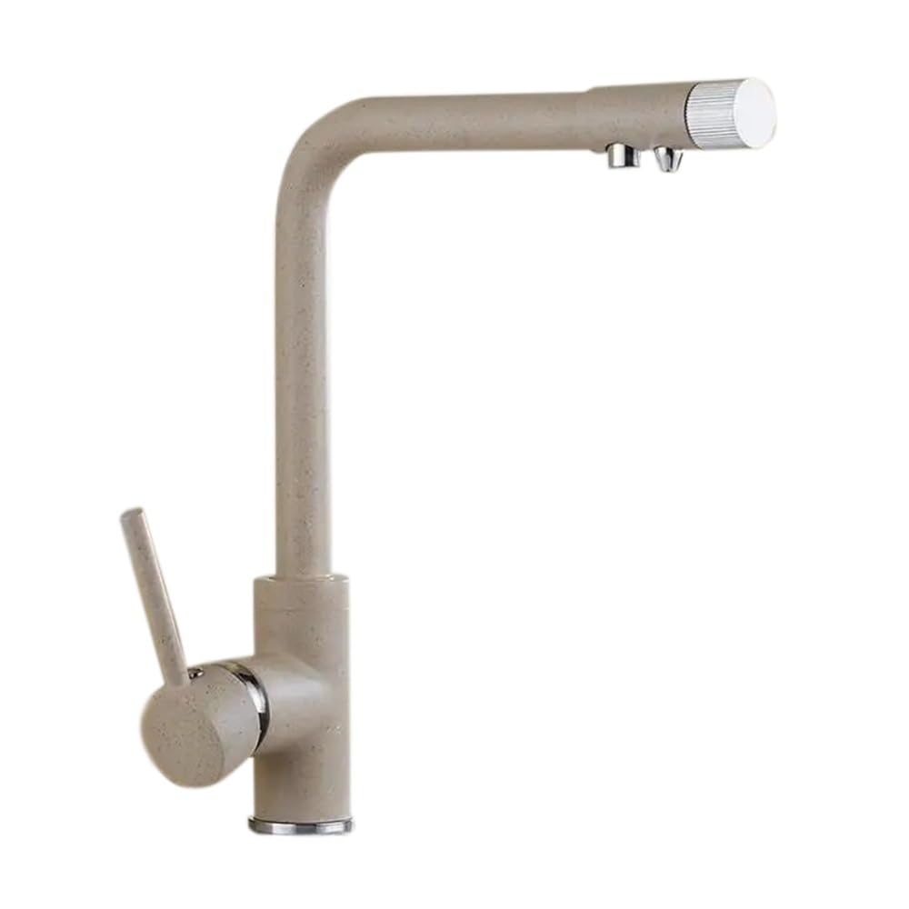 Kitchen Faucets Brass Mixer Kitchen Faucet Kitchen Sink Tap Water Kitchen Faucet XT-164(Beige)