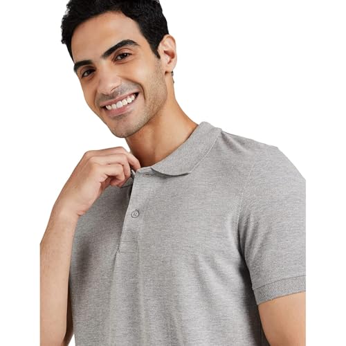 Image of Mac Arthur Polo Matty T-Shirt - Men's Cotton Blend Polo with Half Sleeves - Solid Color Polo Collar T-Shirt - Stylish and Comfortable Wardrobe Essential