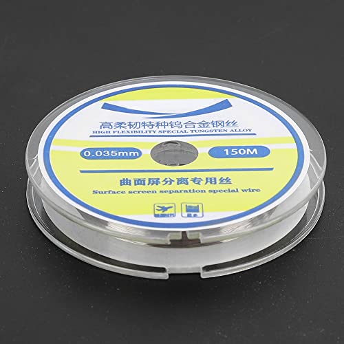Hilo separador para pantalla de teléfono móvil de aleación de acero tungsteno ultra fino y duradero de 0.035mm de diámetro y 150m de longitud miniatura 3