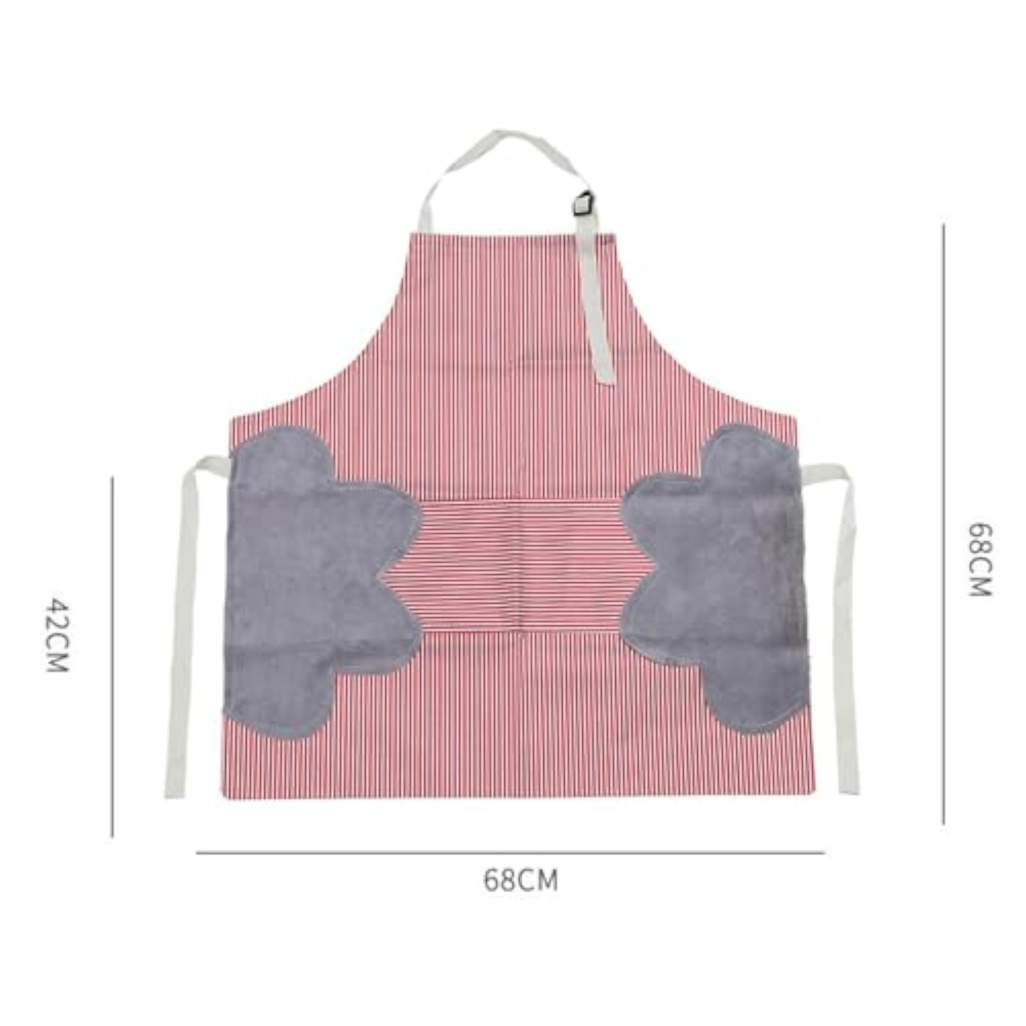 Kitchen Cooking Aprons with Hand Wipe Large Pocket, Red