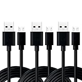 USB Cable, iSeeker 6ft(3-Pack) Premium High Speed USB 2.0 A Male to Micro B Sync and Charge Cables for Android, Samsung, HTC, Motorola, Nokia and More